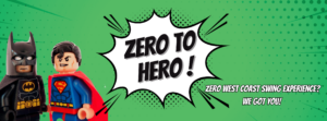 Two heros on green cartoon background